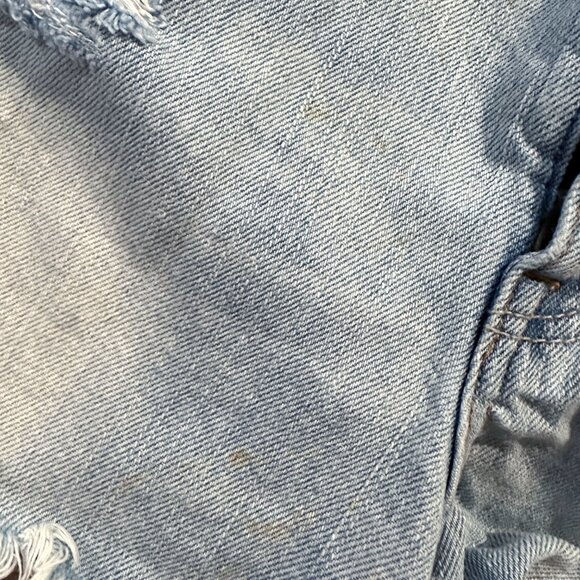 American Eagle Outfitters Light Denim Ripped Style Jean Shorts - Size 6 - Picture 4 of 5